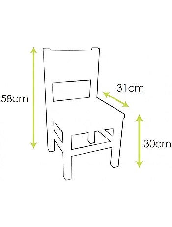 Lot de 2 Chaises Enfant en bois