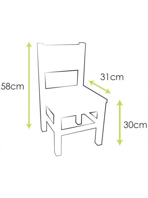 Lot de 2 Chaises Enfant en bois - Kiabi