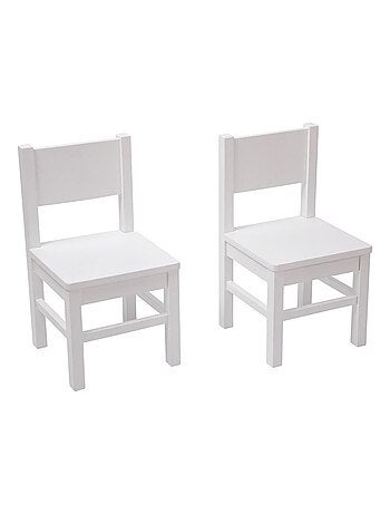 Lot de 2 Chaises Enfant en bois Bois naturel