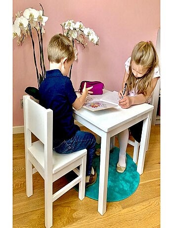 Lot de 2 Chaises Enfant en bois Bois naturel