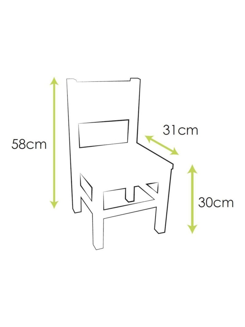 Lot de 2 Chaises Enfant en bois Blanc - Kiabi