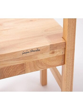 Lot de 2 Chaises Enfant en bois Bois naturel