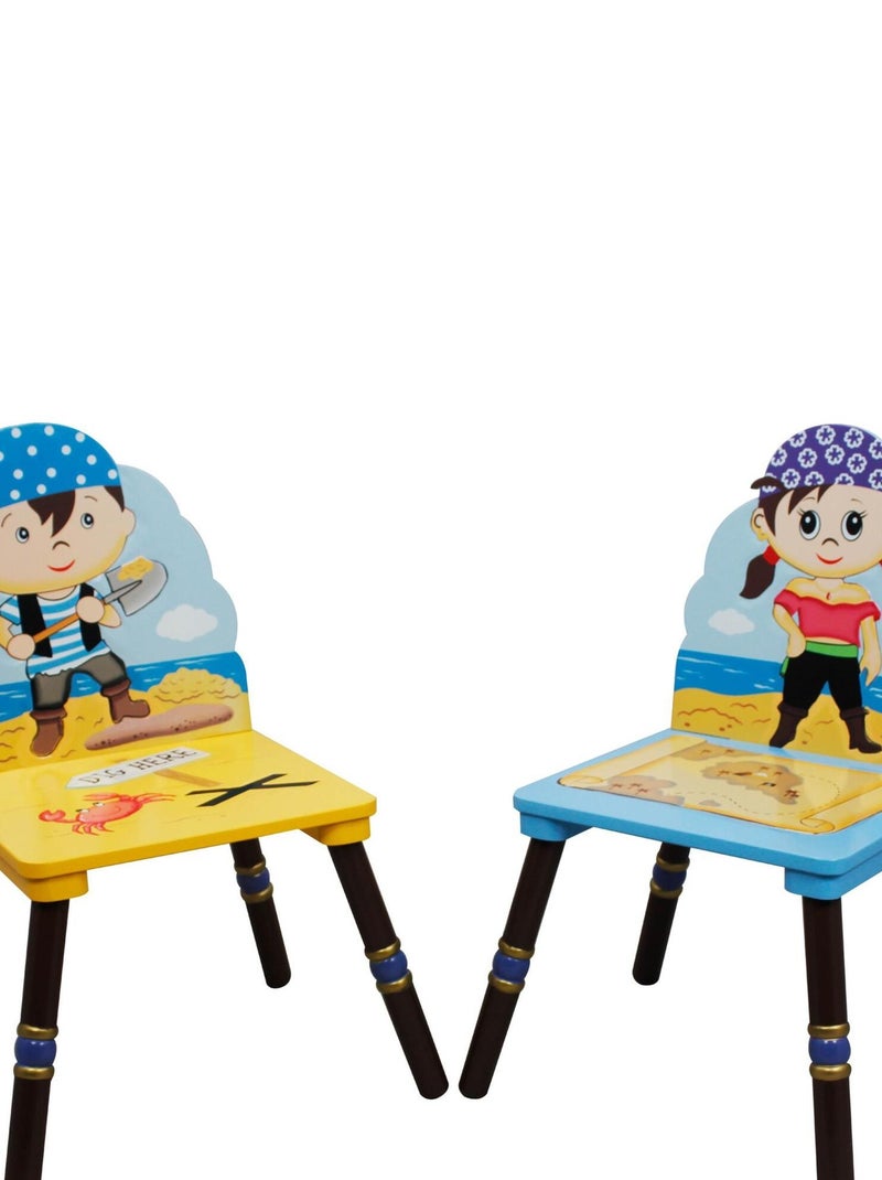 Lot de 2 chaises enfant en bois Pirate island Fantasy Fields TD-11593A3 Bleu - Kiabi