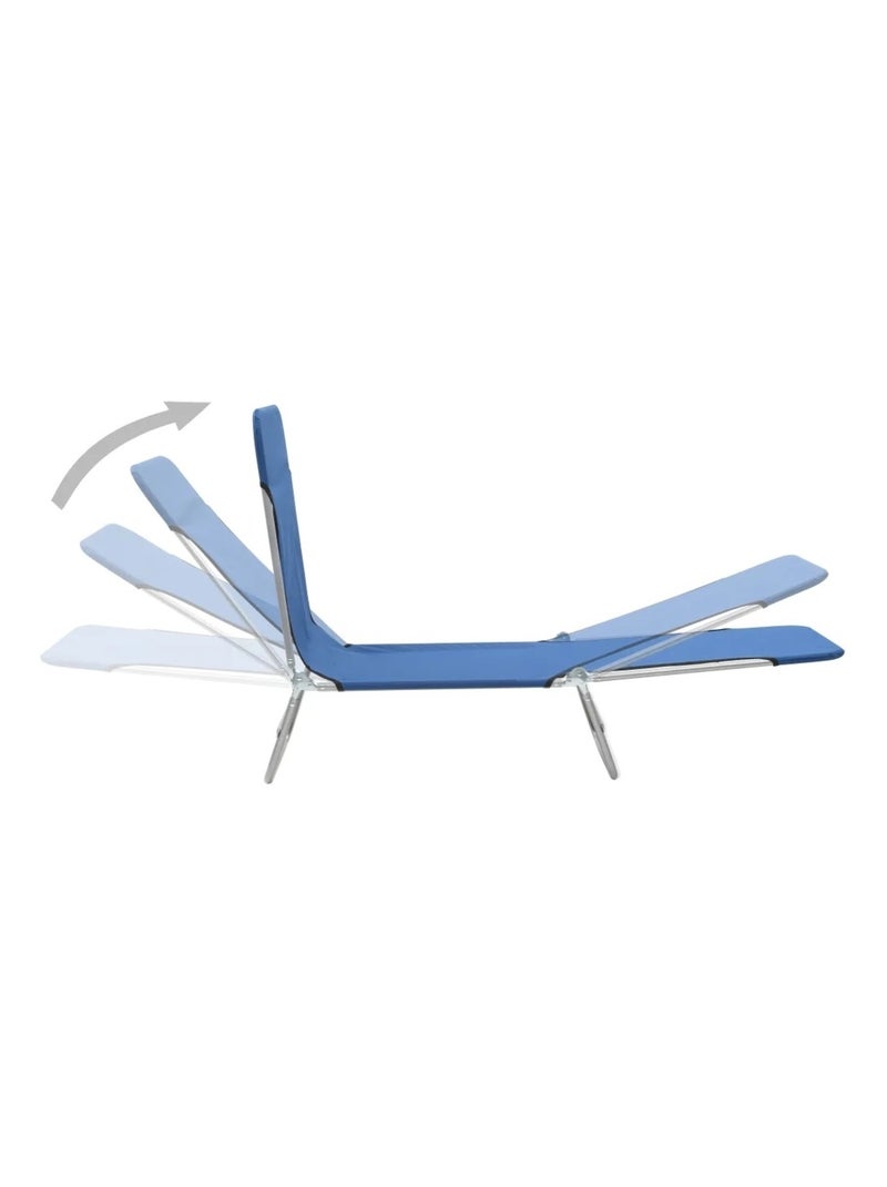 Lot de 2 chaises longues pliables Bleu - Kiabi