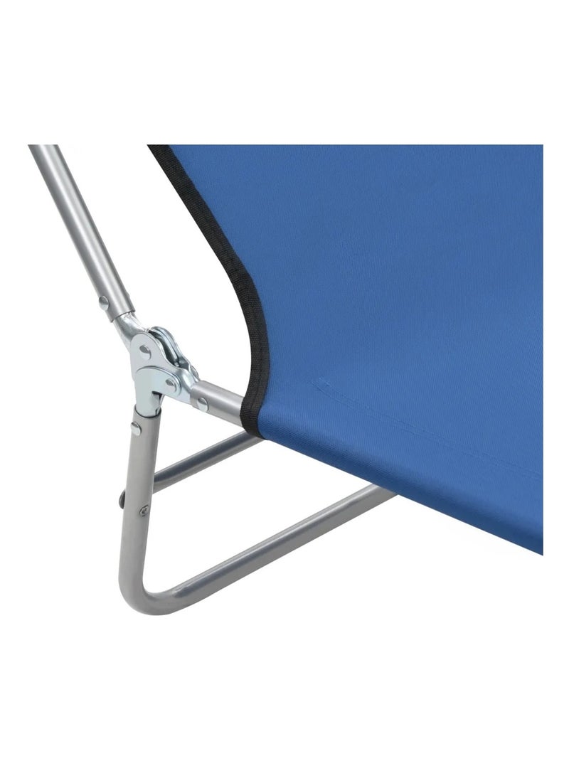 Lot de 2 chaises longues pliables Bleu - Kiabi