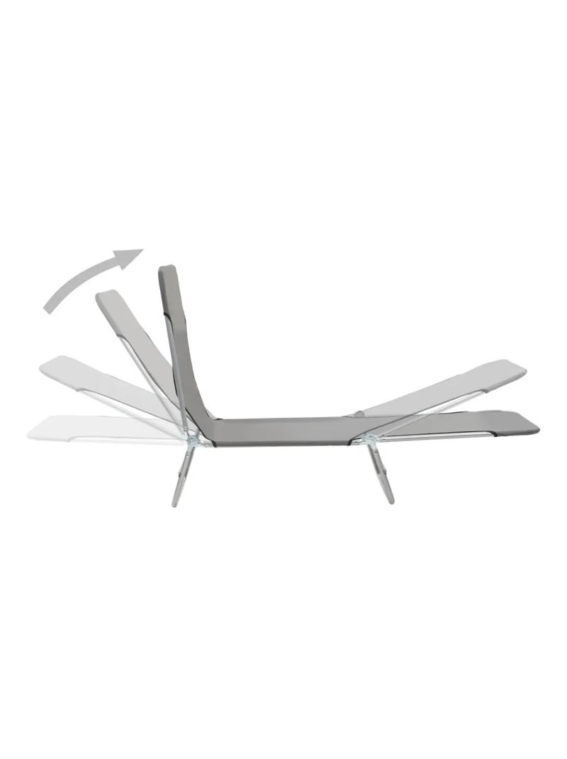 Lot de 2 chaises longues pliables Gris clair - Kiabi