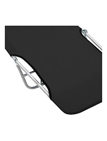 Lot de 2 chaises longues pliables