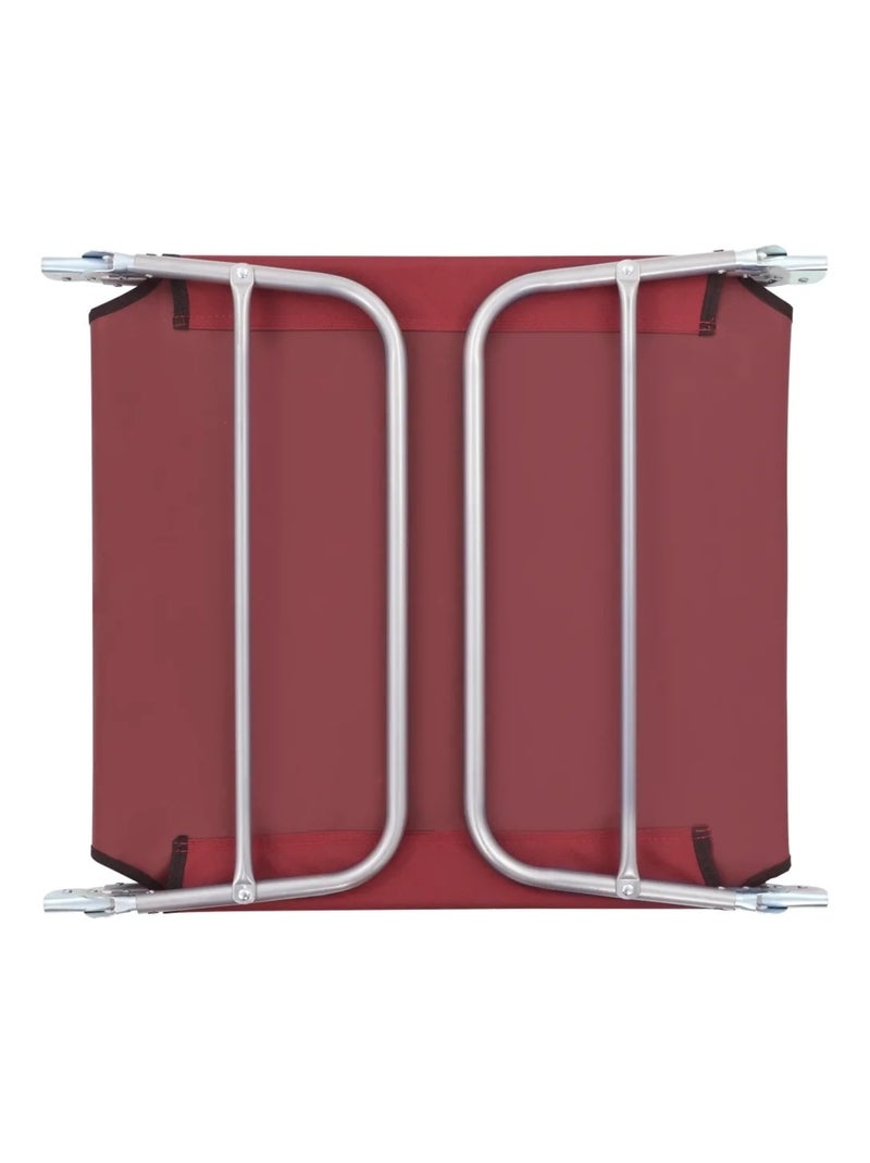 Lot de 2 chaises longues pliables Rouge - Kiabi