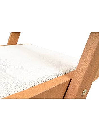 Lot de 2 chaises pliantes en bois exotique