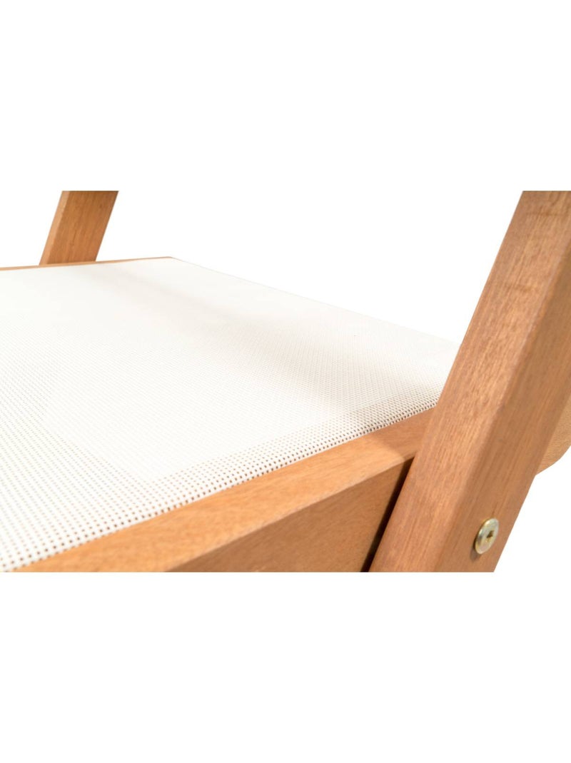 Lot de 2 chaises pliantes en bois exotique Beige - Kiabi