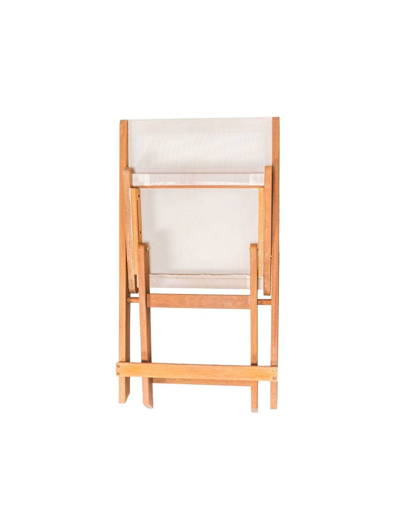 Lot de 2 chaises pliantes en bois exotique Beige - Kiabi