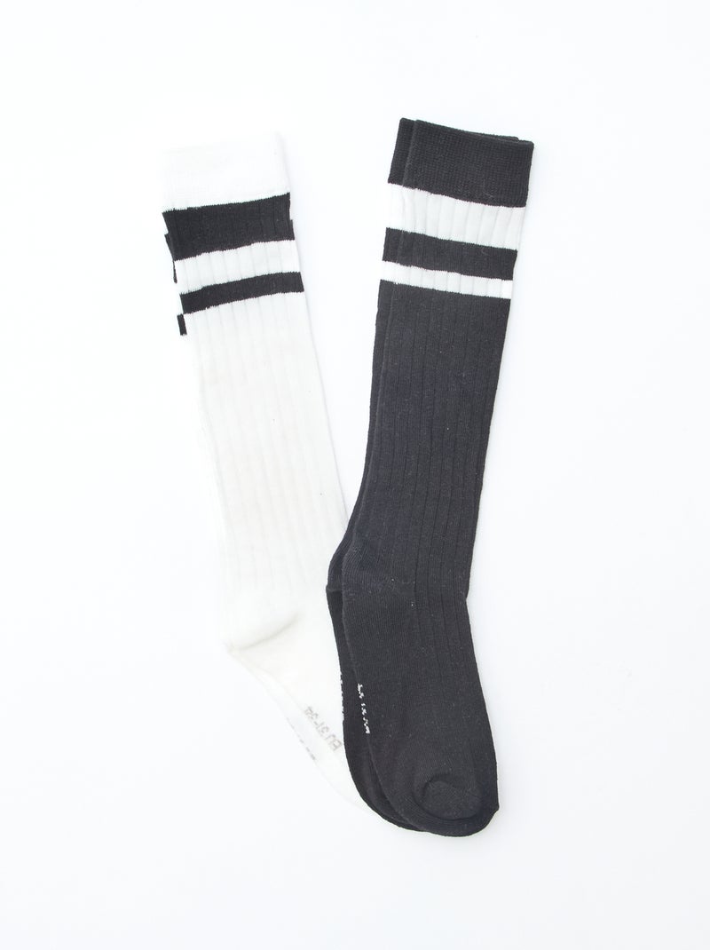 Lot de 2 chausettes en coton Blanc - Kiabi