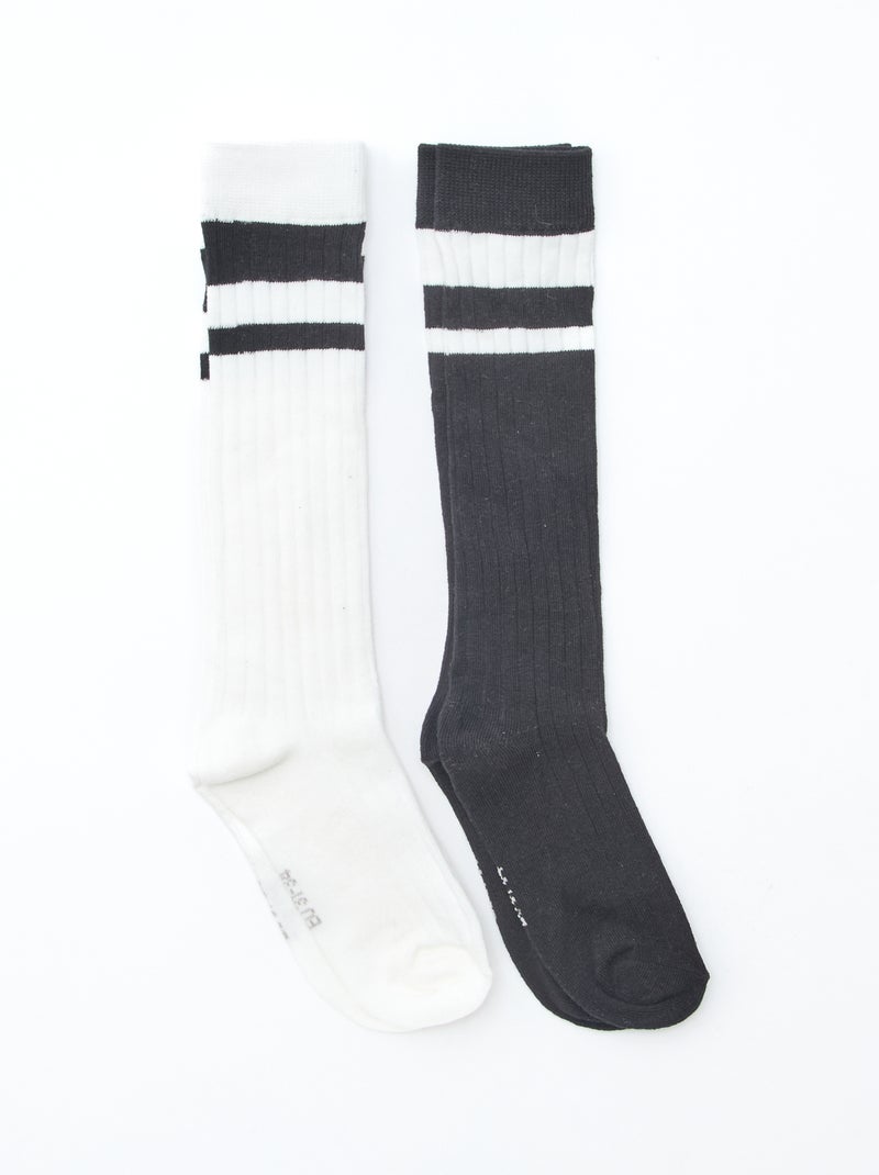 Lot de 2 chausettes en coton Blanc - Kiabi