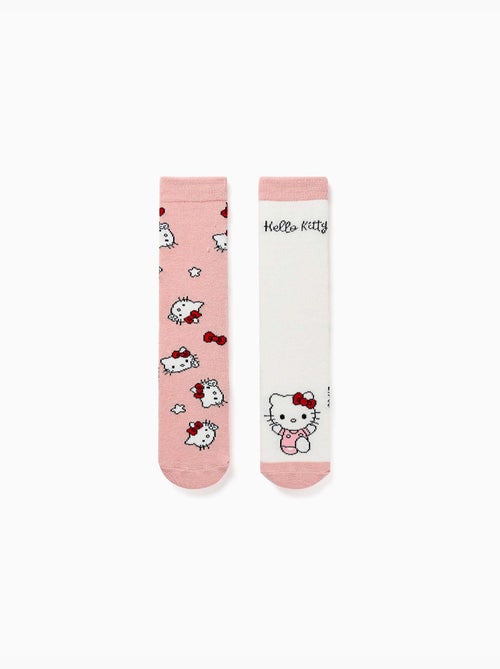 Lot de 2 chaussettes antidérapantes avec imprimés Hello Kitty - Kiabi Lot de 2 chaussettes antidérapantes avec imprimés Hello Kitty - Kiabi