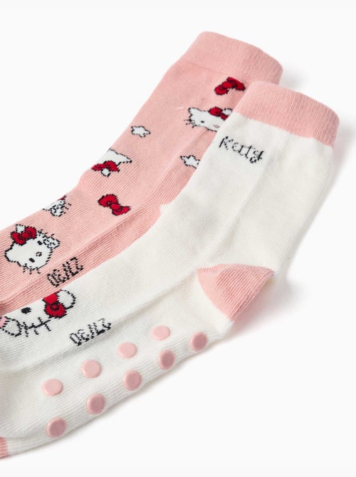 Lot de 2 chaussettes antidérapantes avec imprimés Hello Kitty - Kiabi Lot de 2 chaussettes antidérapantes avec imprimés Hello Kitty - Kiabi