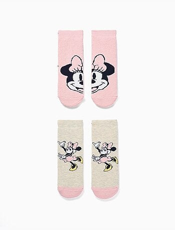 Lot de 2 chaussettes antidérapantes avec imprimés Minnie