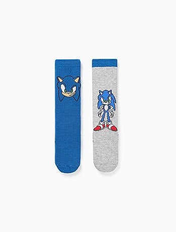 Lot de 2 chaussettes antidérapantes avec imprimés sonic