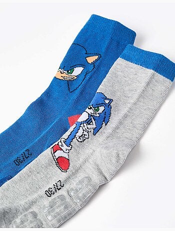 Lot de 2 chaussettes antidérapantes avec imprimés sonic