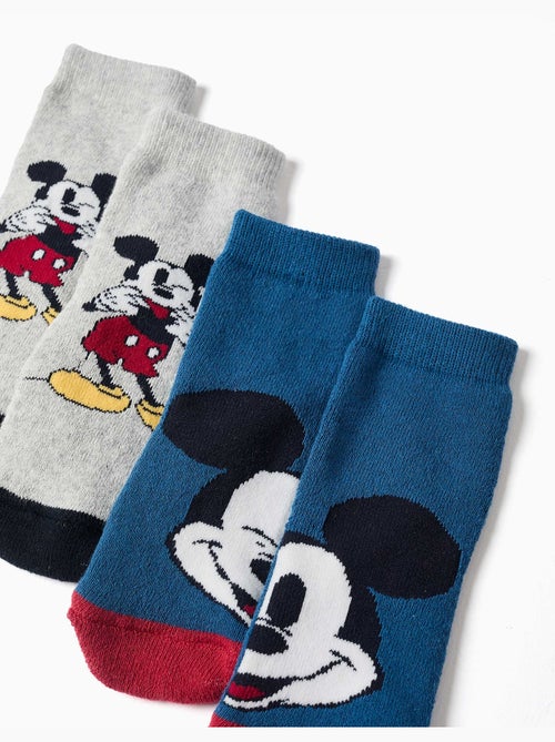 Lot de 2 chaussettes antidérapantes en éponge avec Mickey - Kiabi
