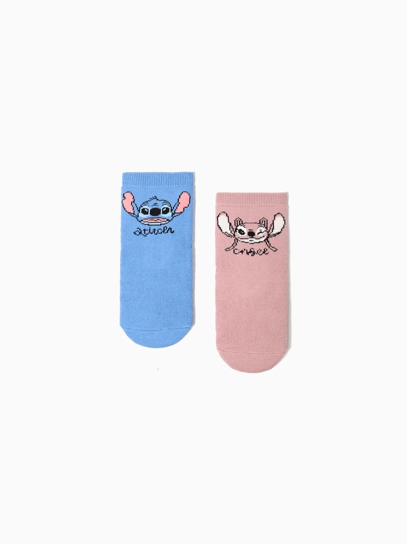 Lot de 2 chaussettes antidérapantes « Lilo et Stitch » ©Disney MO Fashion Gris - Kiabi