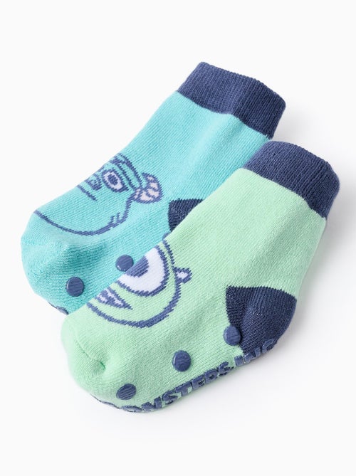 Lot de 2 Chaussettes Antidérapantes Monstres - Kiabi
