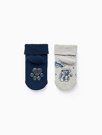 Lot de 2 Chaussettes Antidérapantes Raccoon