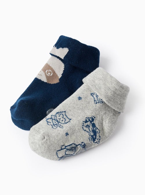 Lot de 2 Chaussettes Antidérapantes Raccoon - Kiabi
