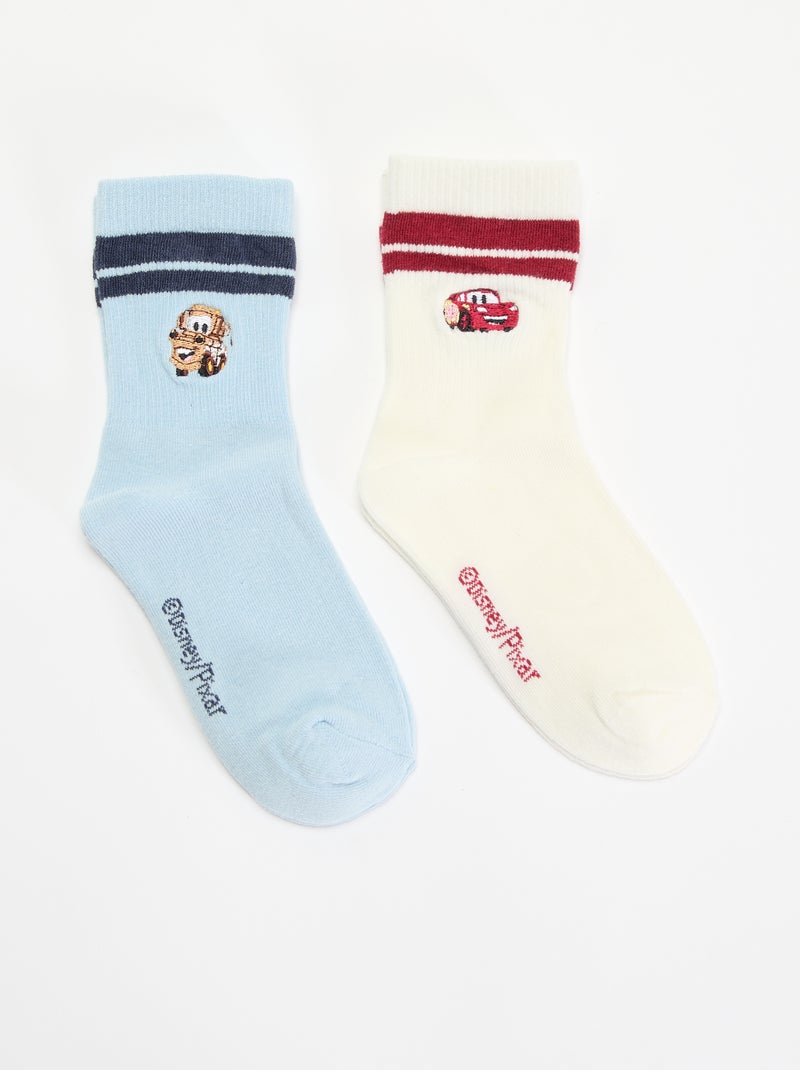 Lot de 2 chaussettes brodées 'Disney' Bleu - Kiabi
