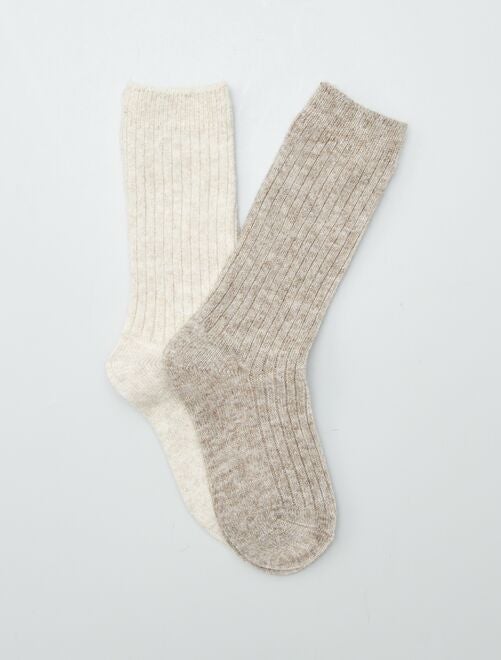 Lot de 2 chaussettes chaudes - Kiabi