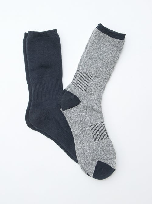 Lot de 2 chaussettes chaudes thermiques - Kiabi