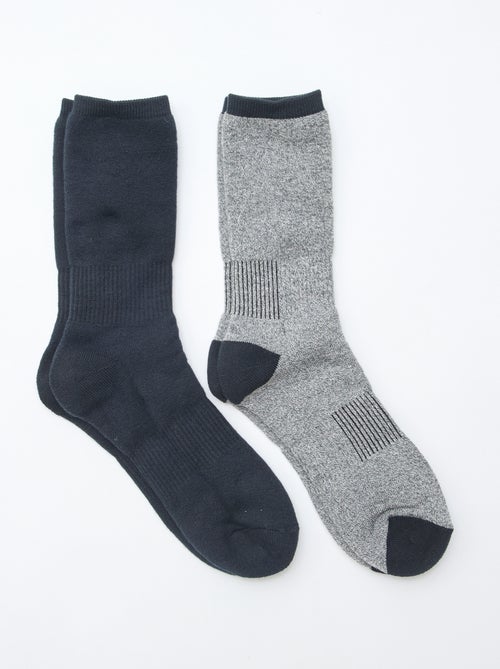 Lot de 2 chaussettes chaudes thermiques - Kiabi