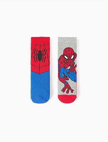 Lot de 2 chaussettes en éponge antidérapantes avec spider-man