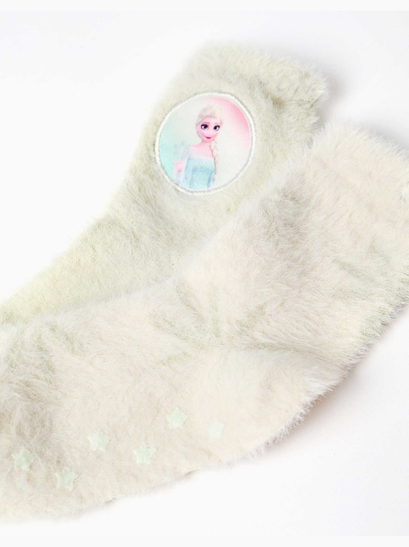 Lot de 2 chaussettes en peluche douce antidérapantes Elsa Beige - Kiabi