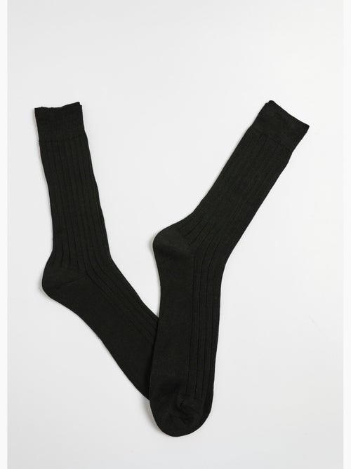 Lot de 2 Chaussettes fil d'Écosse pur coton - AFIBEL - Kiabi