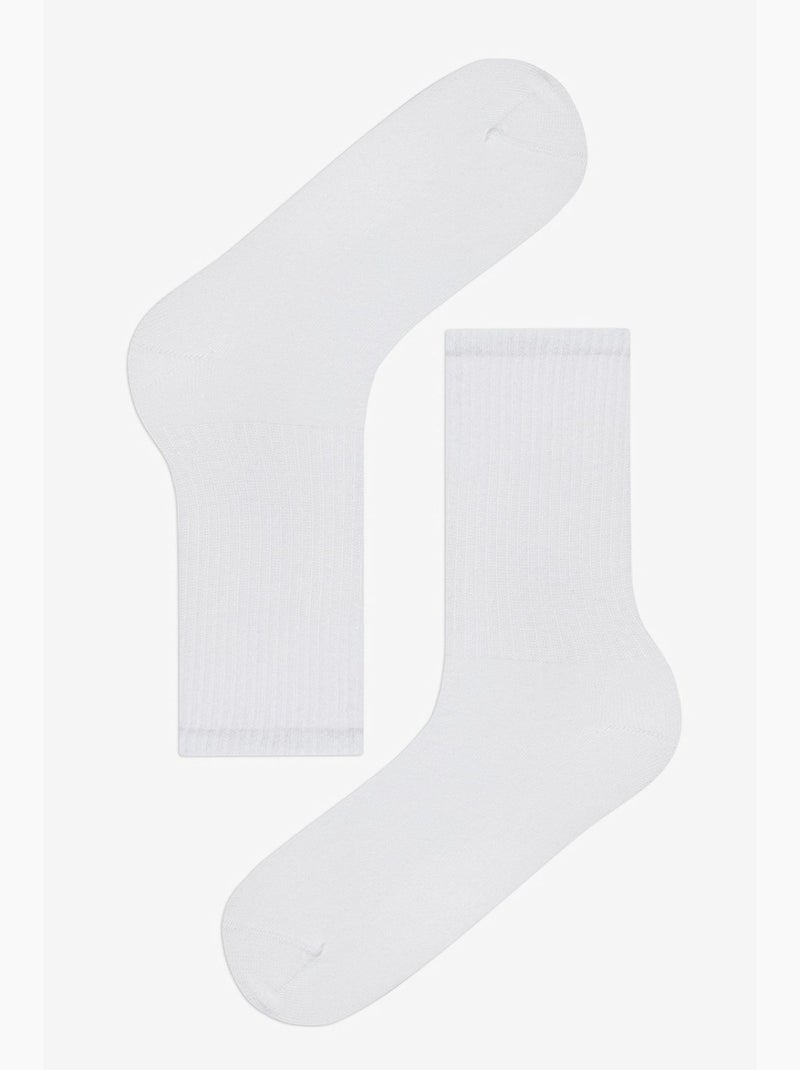 Lot de 2 chaussettes homme basic mi-mollet penti Blanc - Kiabi