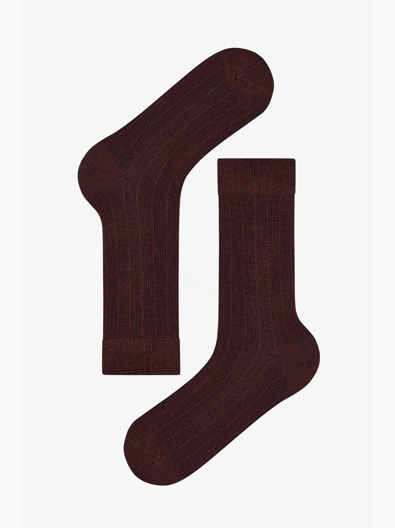 Lot de 2 chaussettes mi-mollet low key penti Gris Marron - Kiabi