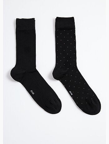 Lot de 2 Chaussettes pois et côtes - AFIBEL