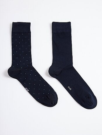 Lot de 2 Chaussettes pois et côtes