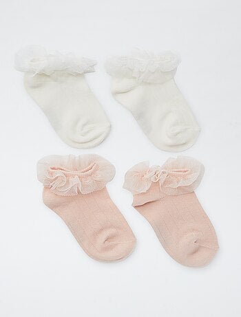 Lot de 2 chaussettes volantées