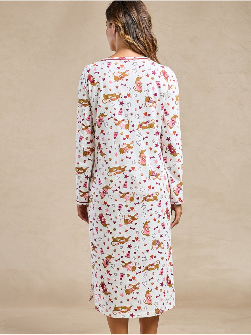 Lot de 2 chemises de nuit - DAXON Blanc/Rouge - Kiabi