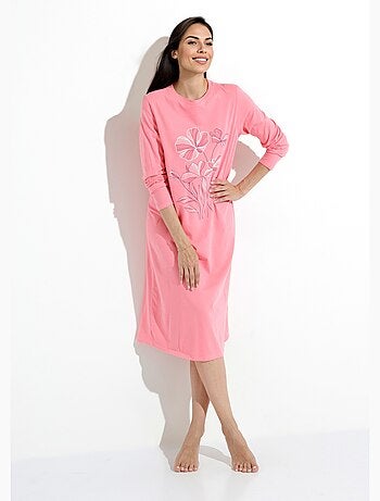 Lot de 2 chemises de nuit coton mi longue