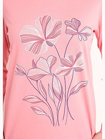 Lot de 2 chemises de nuit coton mi longue