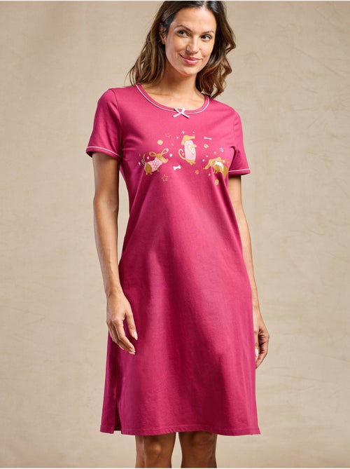 Lot de 2 chemises de nuit courtes - DAXON - Kiabi Lot de 2 chemises de nuit courtes - DAXON - Kiabi