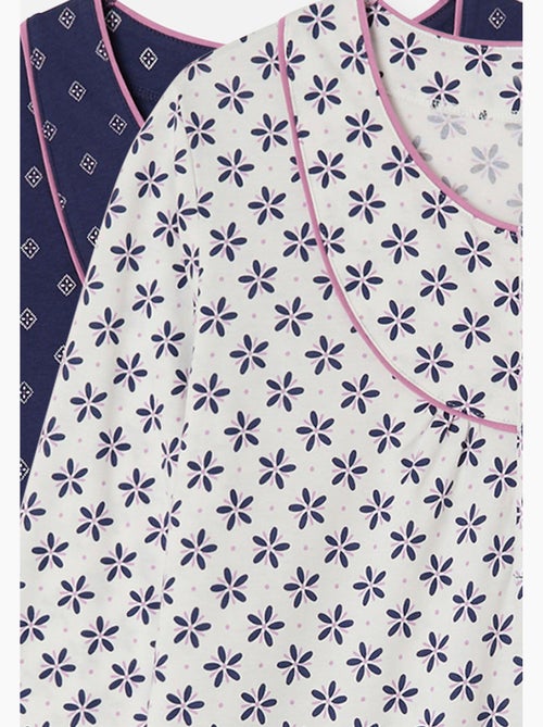 Lot de 2 chemises de nuit jersey pur coton peigné - Damart - Kiabi