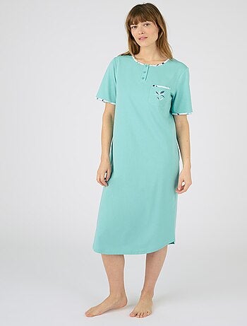 Lot de 2 chemises de nuit jersey pur coton peigné - Damart