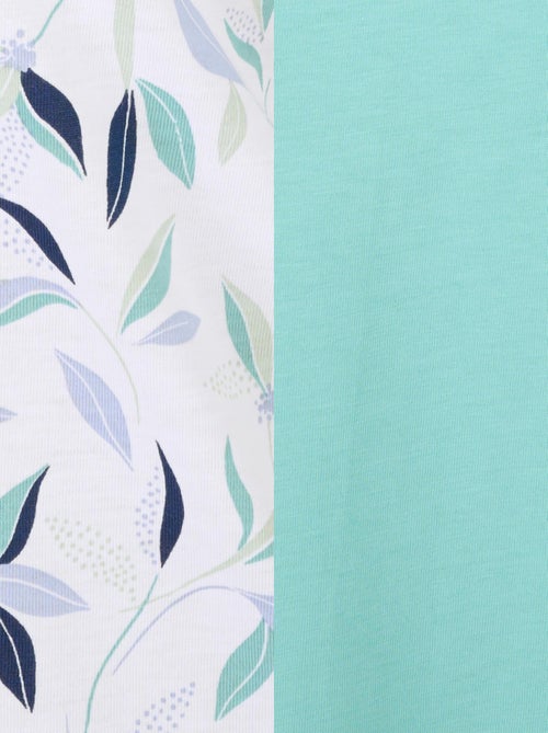 Lot de 2 chemises de nuit jersey pur coton peigné - Damart - Kiabi