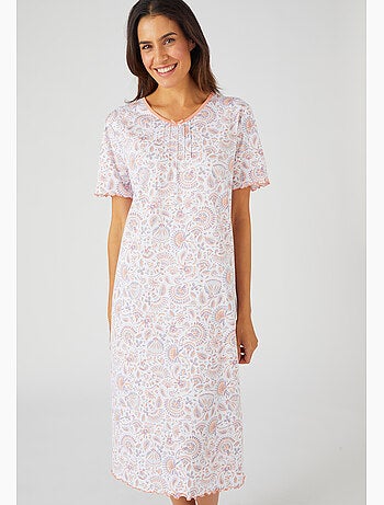 Lot de 2 chemises de nuit jersey pur coton peigné - Damart