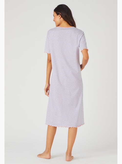 Lot de 2 chemises de nuit jersey pur coton peigné - Damart - Kiabi