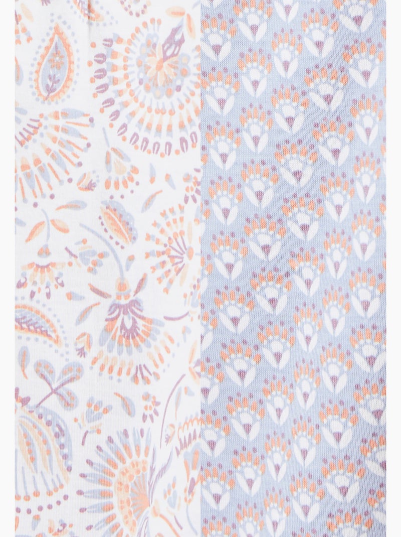 Lot de 2 chemises de nuit jersey pur coton peigné - Damart Bleu - Kiabi