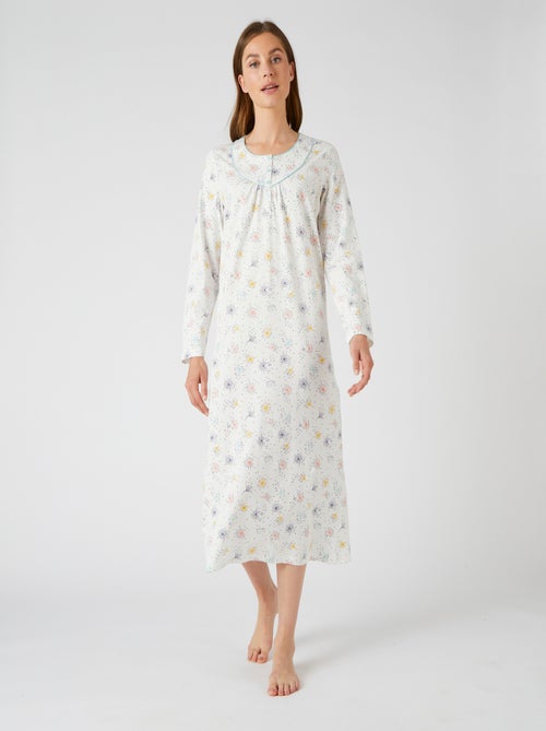 Lot de 2 chemises de nuit jersey pur coton peigné - Damart - Kiabi